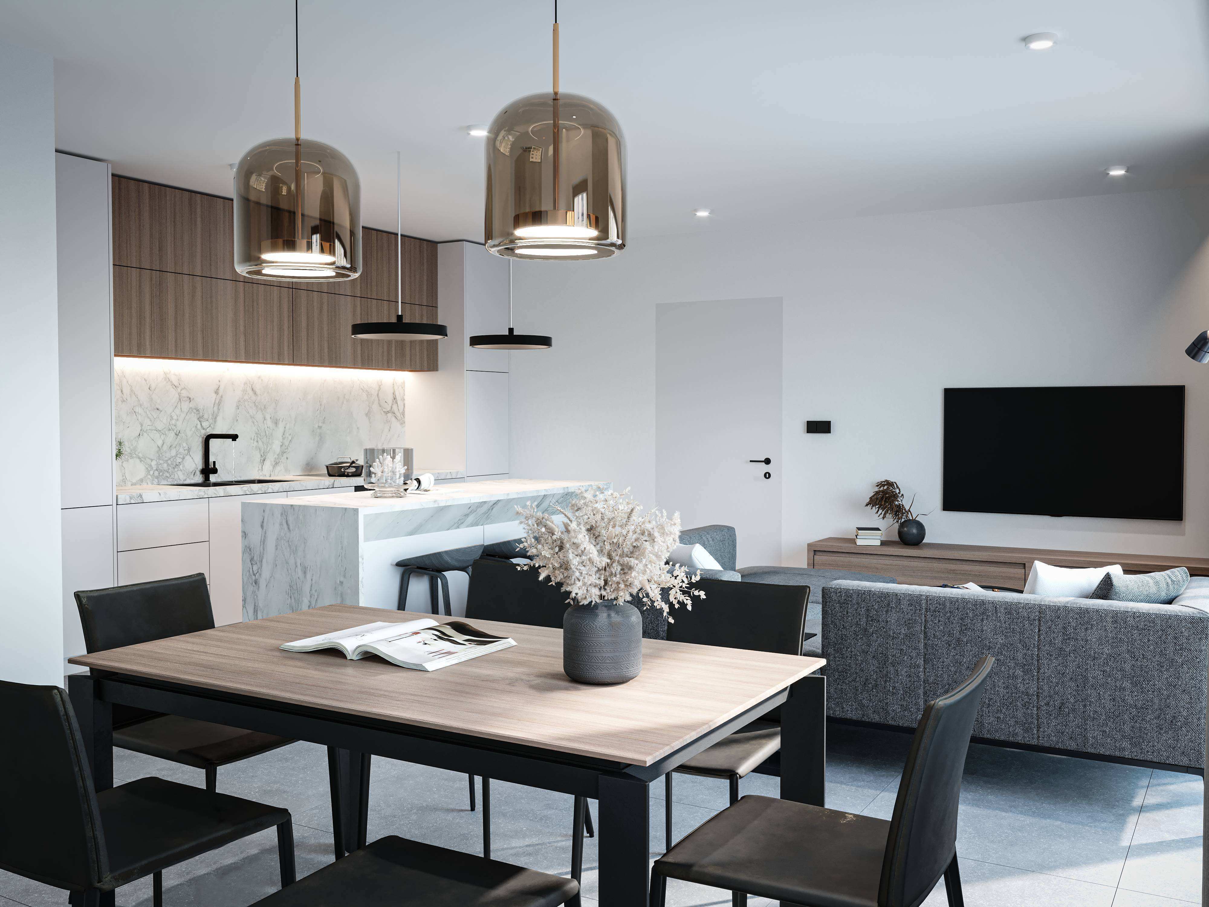 Modern and minimalist interior design
